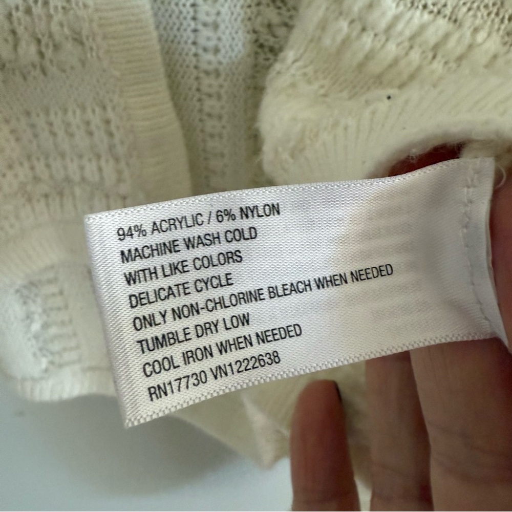 Xhilaration Women's Cream Cardigan Sweater - Picture 6 of 8